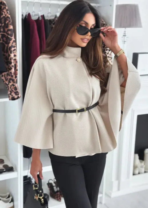 Stylish Batwing Sleeve Cloak