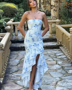 DORI Dress - Off-Shoulder Asymmetrical Elegant Gown