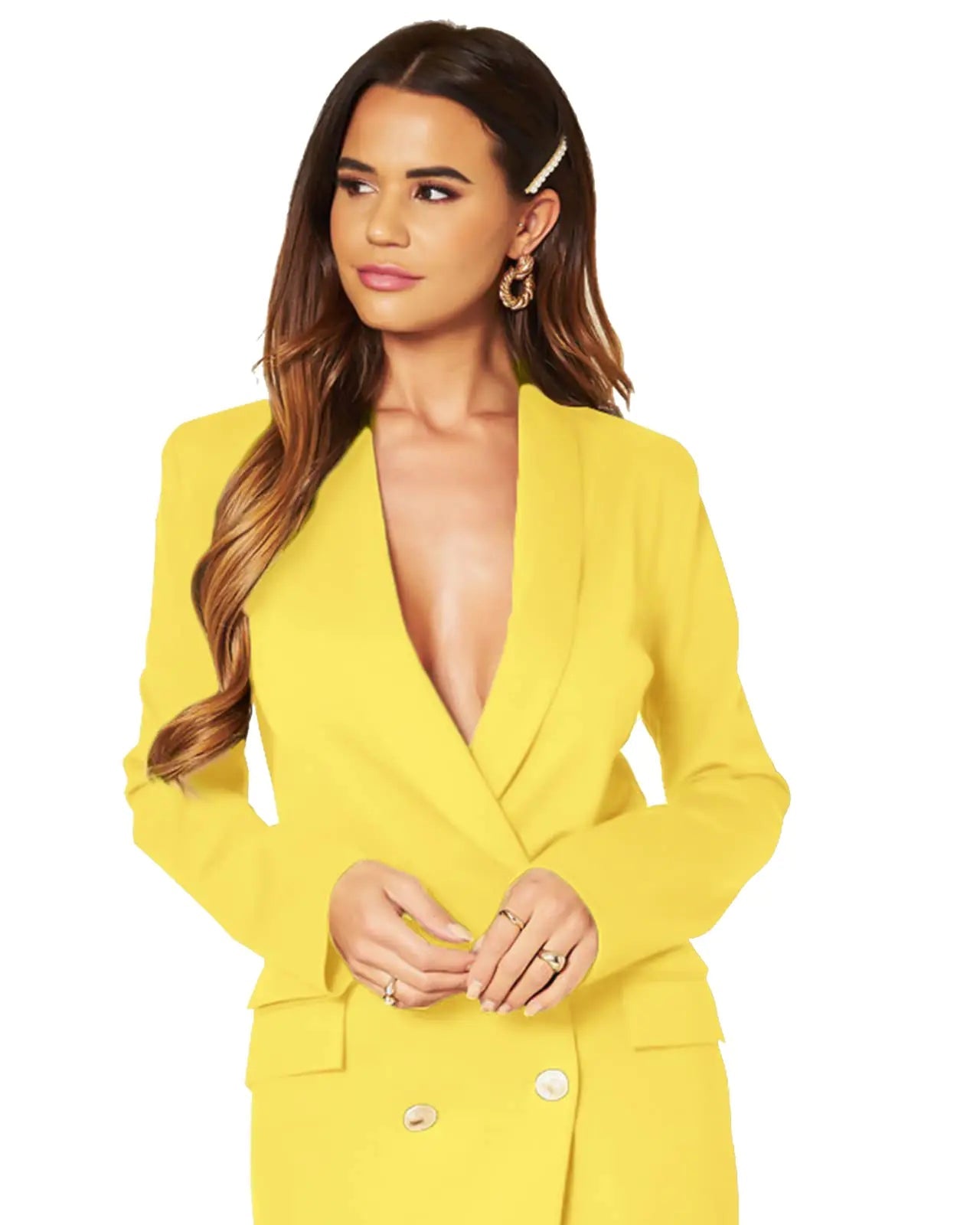 UNIQUE 21 Women Luxe Stain Breasted Asymmetric Blazer Dress - Ladies Elegant Casual Work Office Events Blazer Dresses