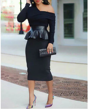 Off-Shoulder Dress, Evening Gown, Plus Size Dress