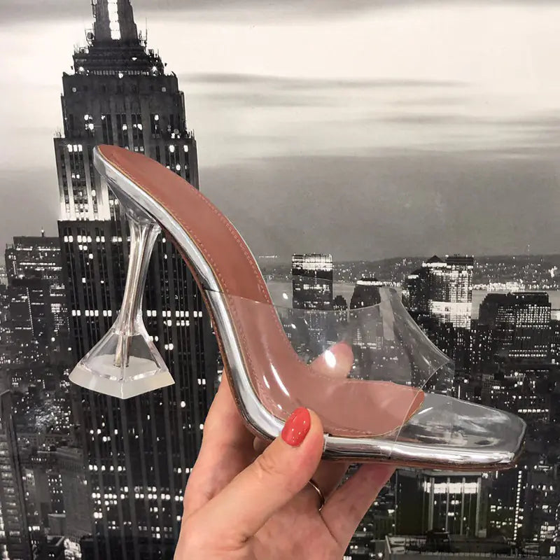 Transparent Crystal Slippers for Women - Summer Wear