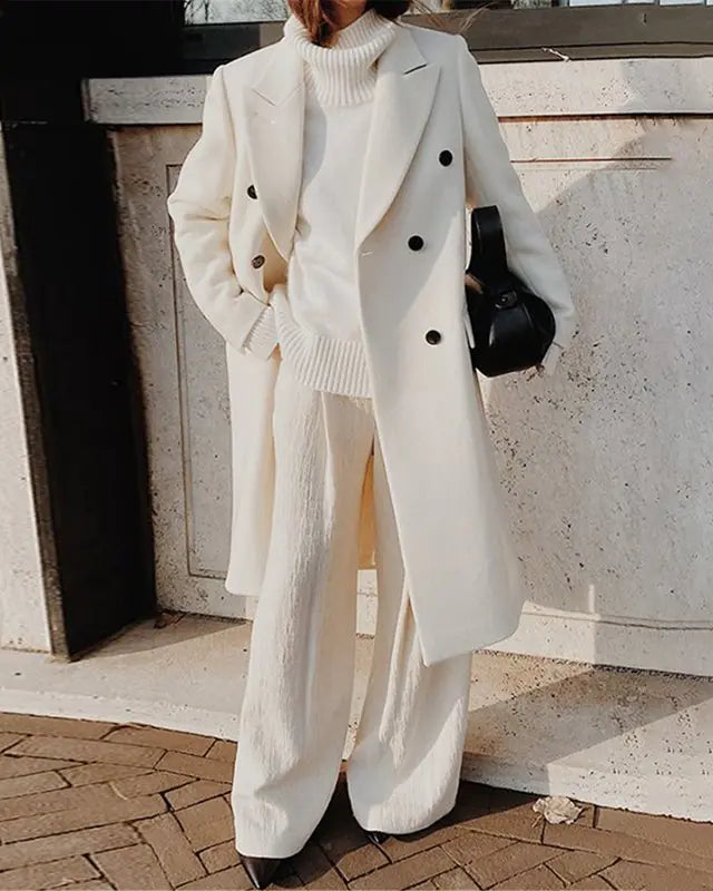 Women's Long Sleeve Woolen Jacket